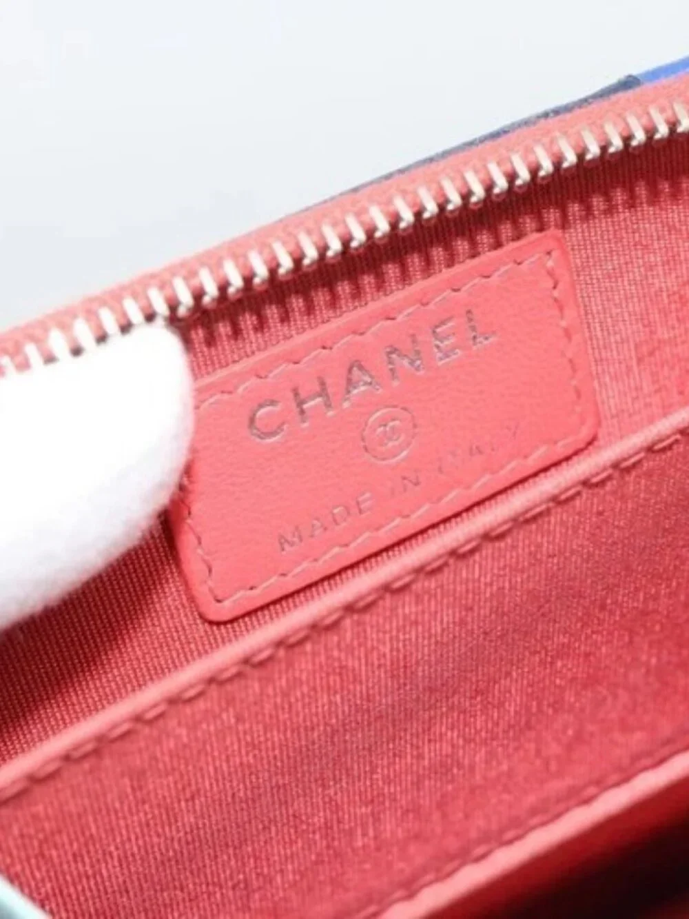 CHANEL Matelasse Coin Purse Lamb Skin Pink Silver CC Auth 185777A